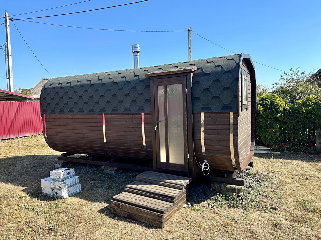 Большая квадро баня на участке