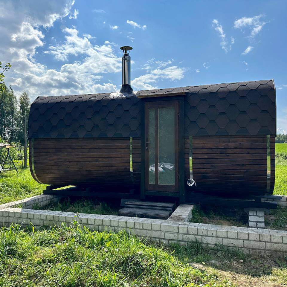 Большая квадро баня на 5 метров