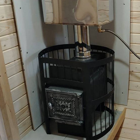 Печь Печь из металла 6 мм в бане бочке